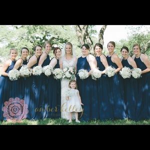 Navy blue long dress